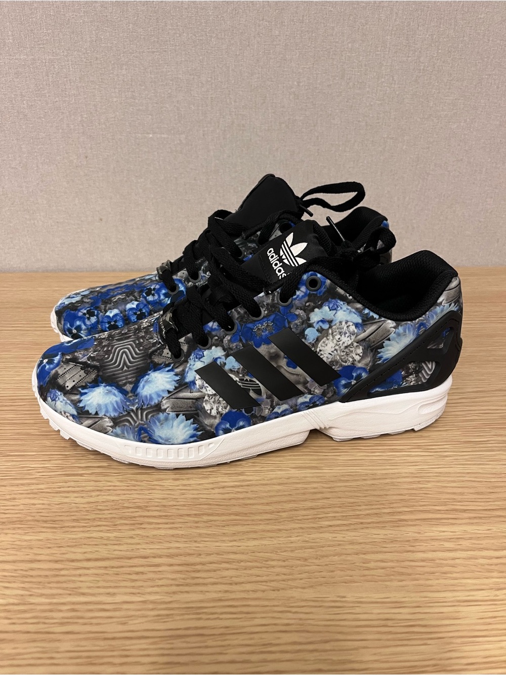Mens Adidas ZX Flux Shoes Men's Size 10.5 Floral Blue Print